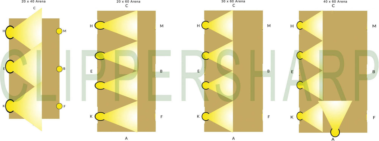 Lumières de l'arène de technologie solaire 2K