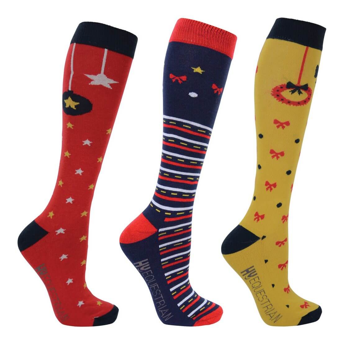 Hy Equestrian Christmas Socks (Pack of 3)