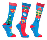 Hy Equestrian Christmas Socks (Pack of 3)